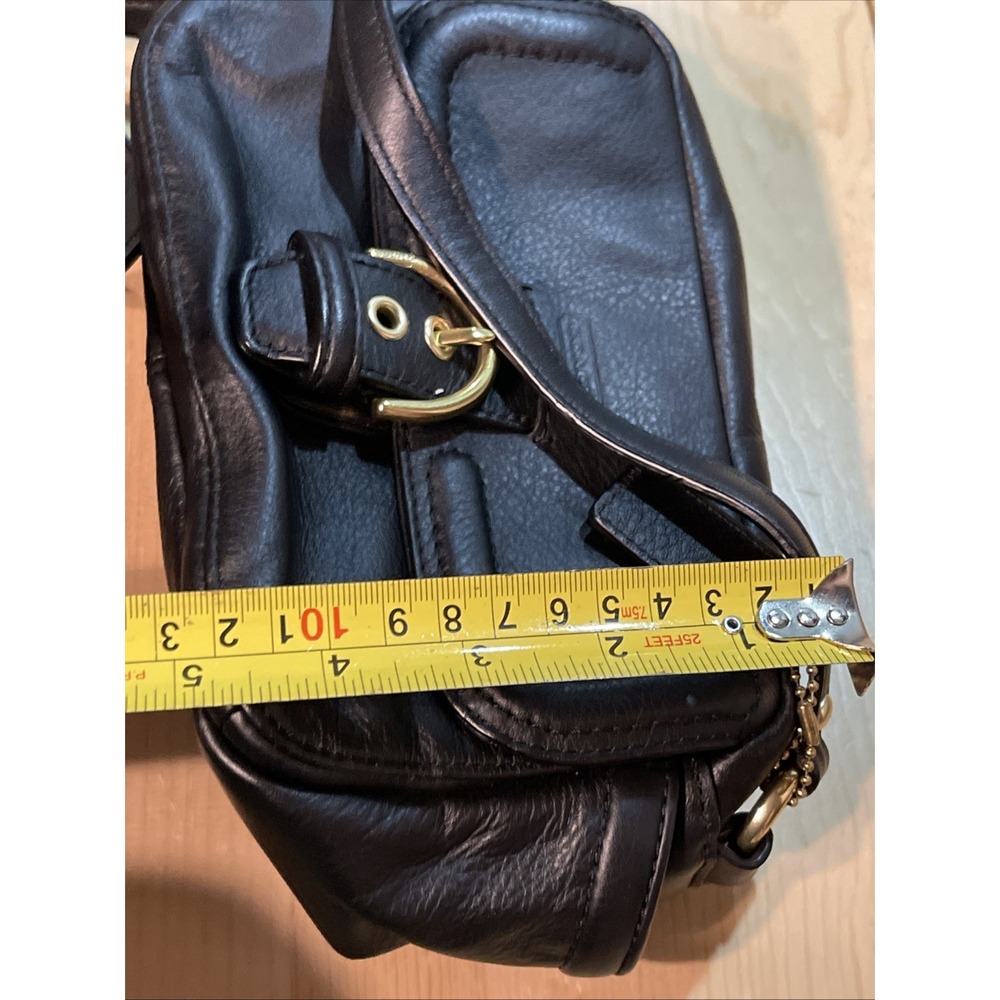 Coach Campbell Bag F25150 Crossbody Black Leather Gold Hardware Great Condition - Picture 9 of 9